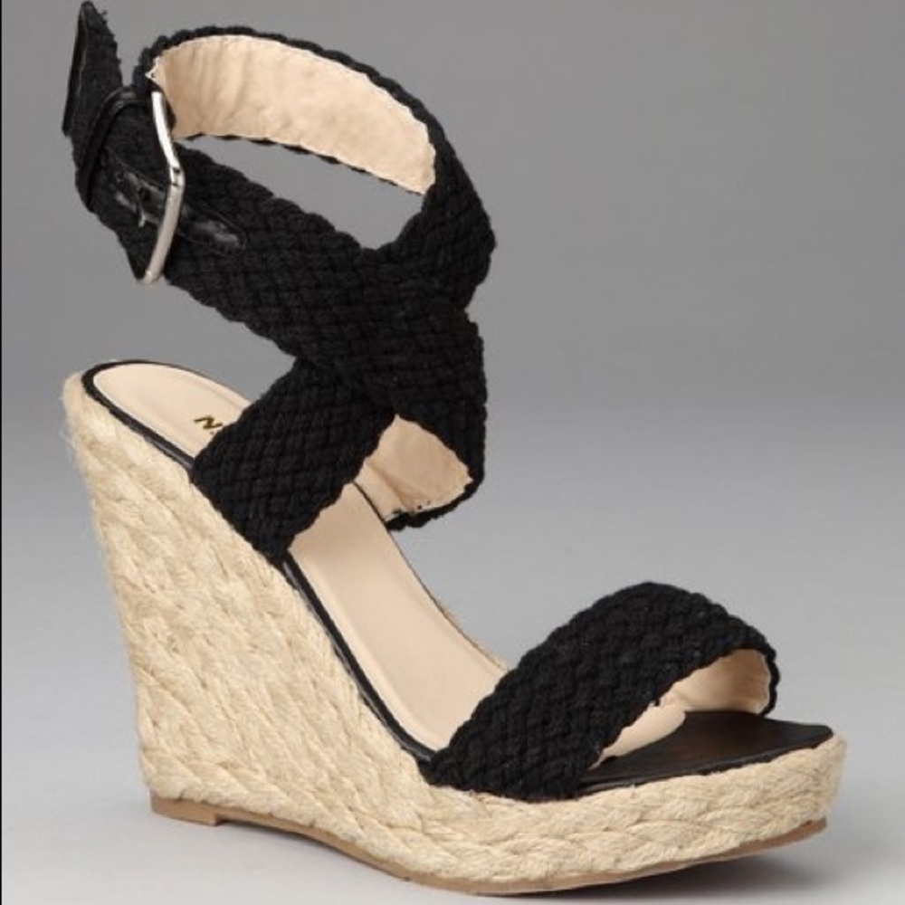 NYLA ‘Colby’ Woven Espadrilles / Black